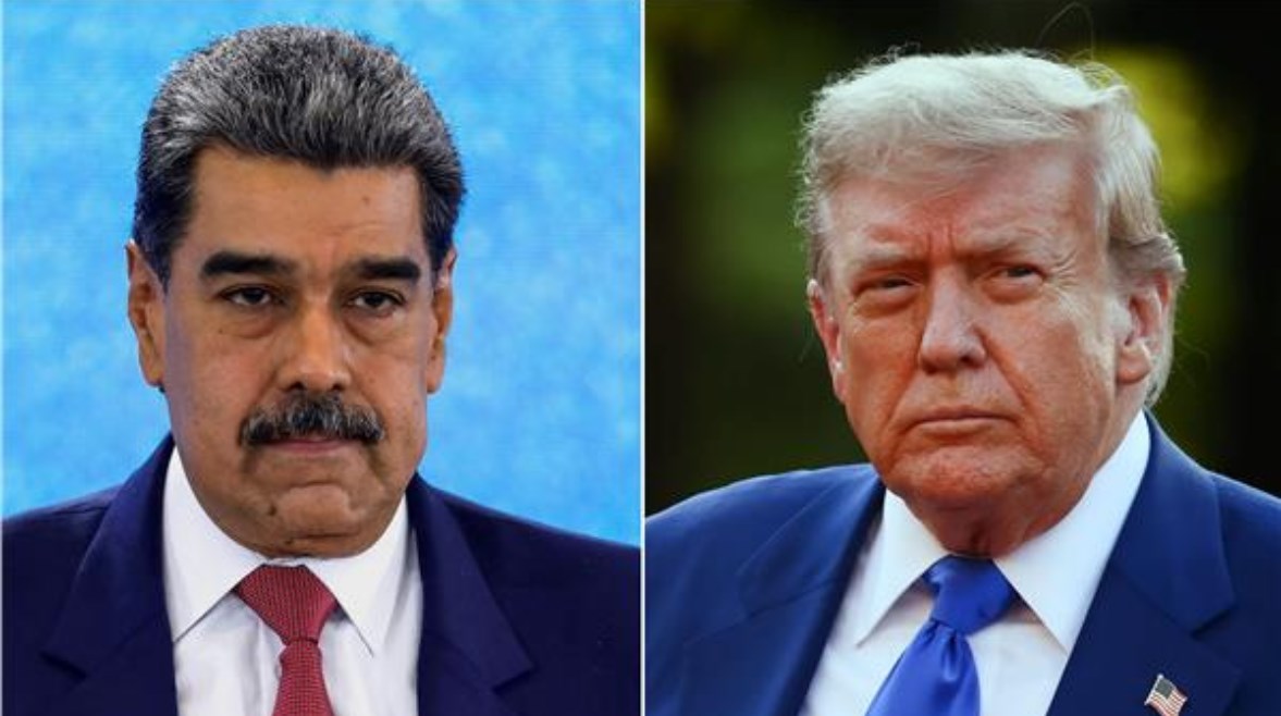 الرئيس الأمريكي دونالد ترامب ونظيره الفنزويلي نيكولاس مادورو