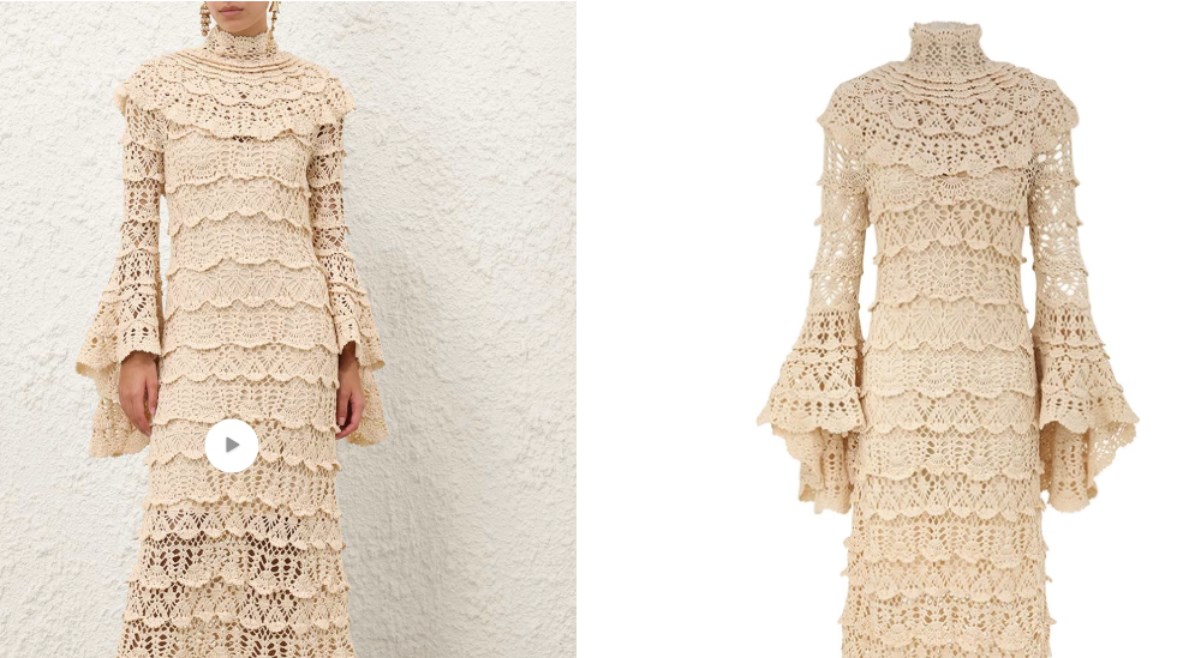 فستان جيلان الجباس خطيبة عمر مرموش