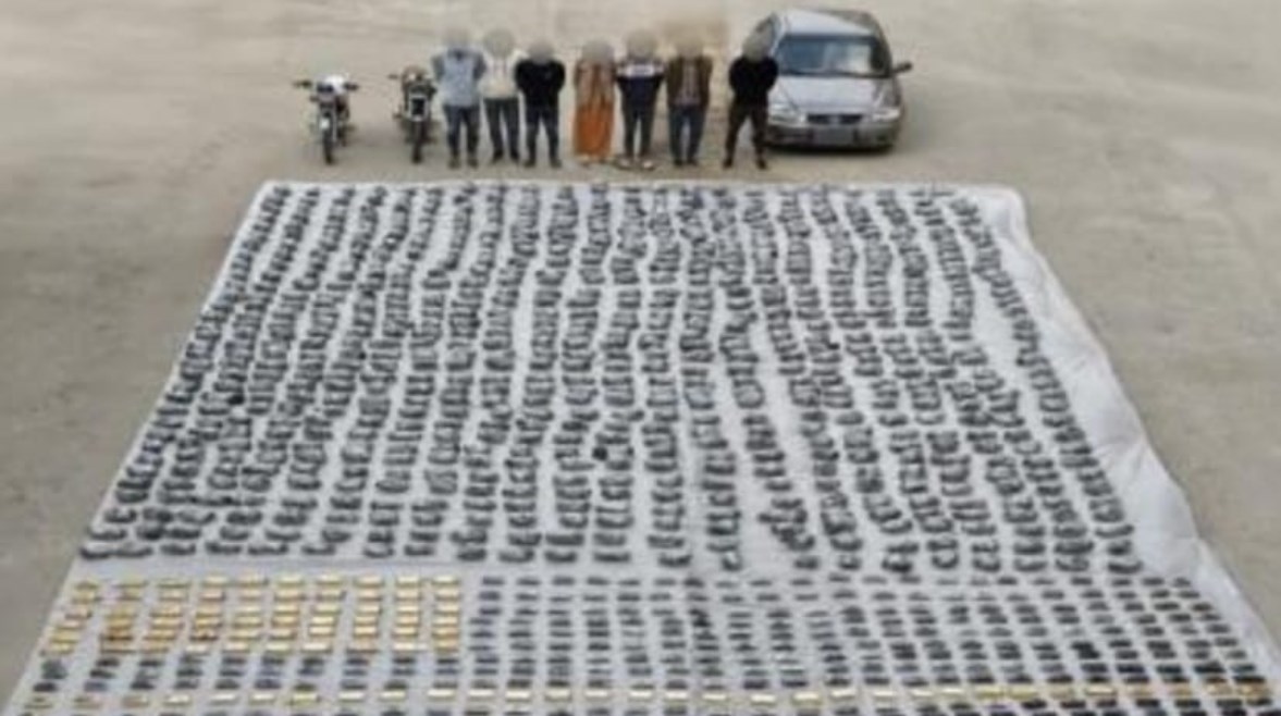 المتهمون والمشغولات بعد ضبطهم