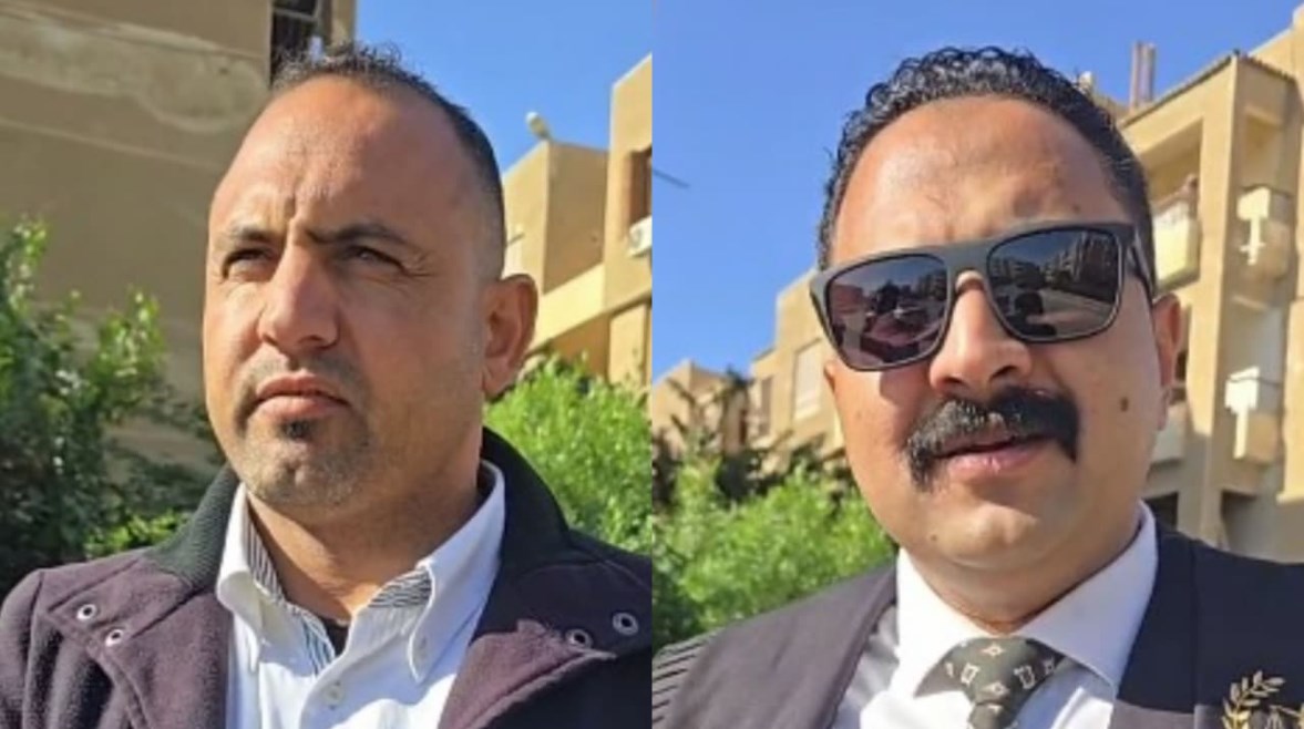 المجني عليه إسماعيل ومحاميه محمد عوده