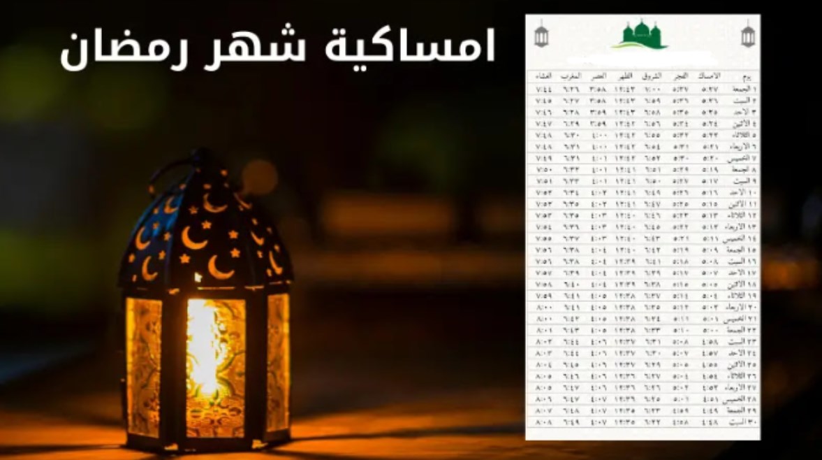 إمساكية رمضان 2025 في المدينة المنورة