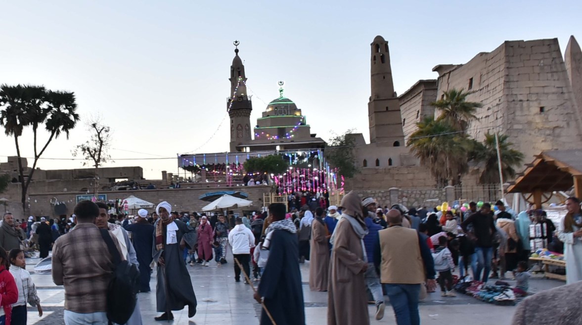 مسجد أبو الحجاج الأقصرى أثناء الإحتفالات بمولده 