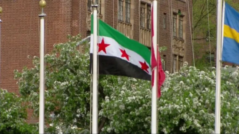 رفع علم سوريا في مقر الأمم المتحدة رفع علم سوريا في مقر الأمم المتحدة