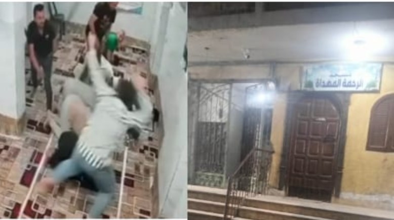 جانب من واقعة اقتحام مسجد الرحمة المهدأة بالسلام