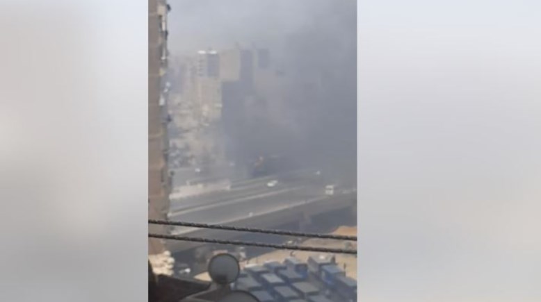 حريق بمحطة الأتوبيس الترددي