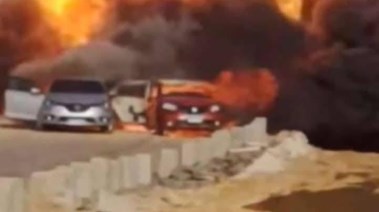 انفجار خط الغاز بطريق الواحات