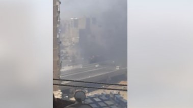 حريق بمحطة الأتوبيس الترددي