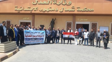 جانب من وقفة المحامين بالبحيرة