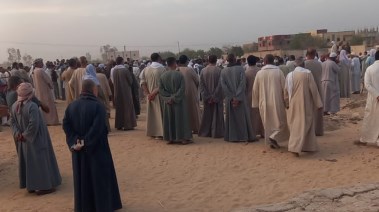 تشييع جثمان ضحية بئر المنيا 