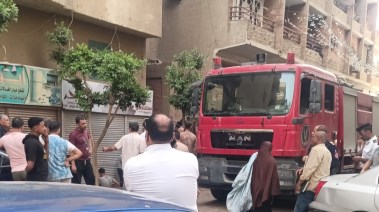 حريق مخزن أدوات كهربائية بالمنيا