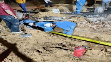 أعمال إصلاح خط غاز مدخل مدينة 6 أكتوبر 