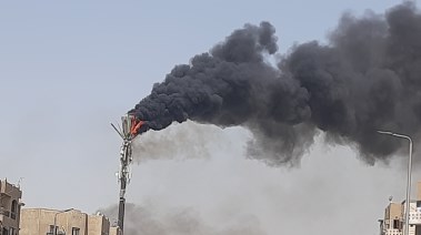 حريق في شبكة اتصالات بالتجمع الأول