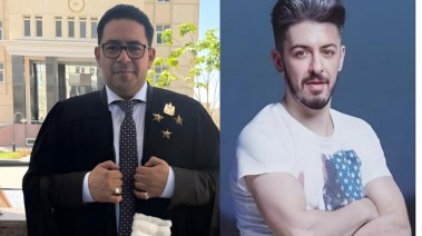 الفنان هيثم محمد ومحاميه  أسامة الكيلاني