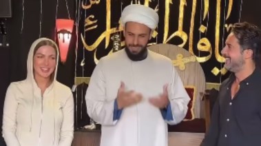  حسين مقدم وزوجته إيمان نور الدين 