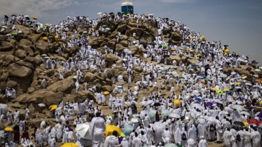 حجاج أثناء مناسك الحج