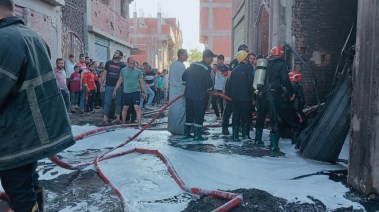 حريق هائل داخل منزل بالغربية