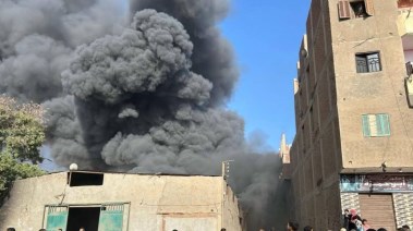 حريق مصنع بلاستيك في قرية “الخرقانية” بالقليوبية