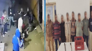 المتهمون وجانب من الواقعة 