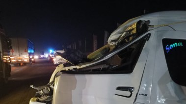 صورة من حادث أنقلاب السيارة 