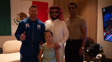تركي آل شيخ والفنان محمد رمضان والملاكم كانيلو ألفاريز 