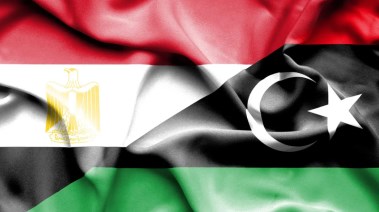 علم مصر وعلم ليبيا - تعبيرية