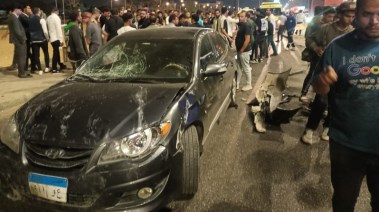 جانب من حادث طريق الواحات 