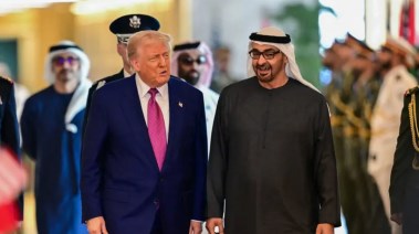 الرئيس الأمريكي، دونالد ترامب مع رئيس دولة الإمارات، الشيخ محمد بن زايد آل نهيان