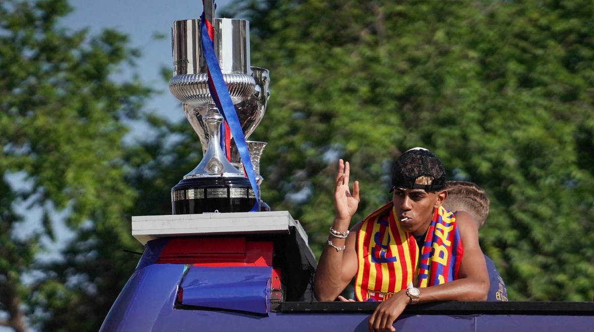 جانب من احتفالات برشلونة جانب من احتفالات برشلونة