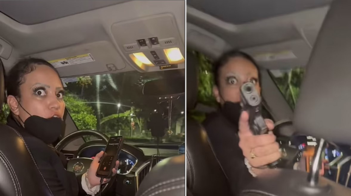 سائقة أوبر تشهر سلاحاً في وجه مغنية راب أمريكية سائقة أوبر تشهر سلاحاً في وجه مغنية راب أمريكية