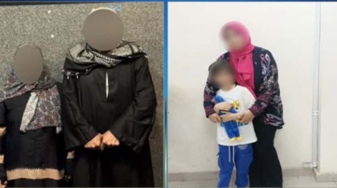 الطفل ووالدته والمتهمين الطفل ووالدته والمتهمين