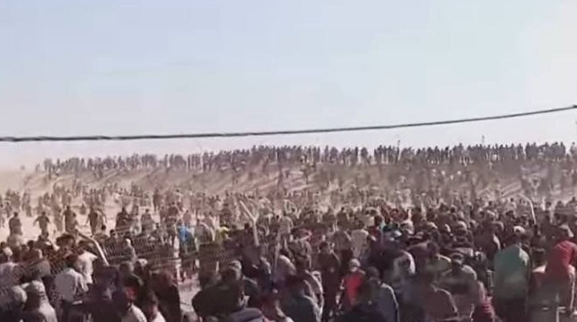 فوضى في مركز توزيع المساعدات بغزة