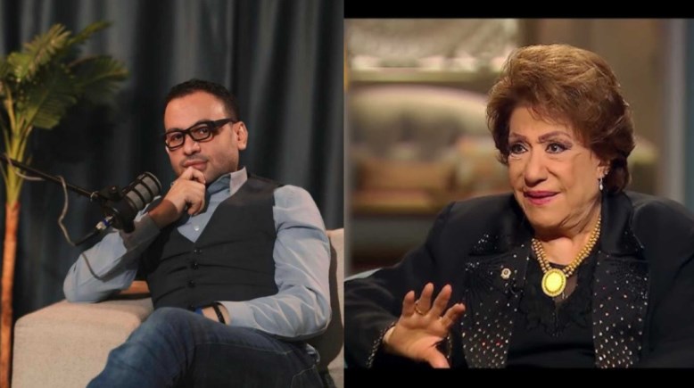 سميحة أيوب والكاتب الصحفي أشرف شرف
