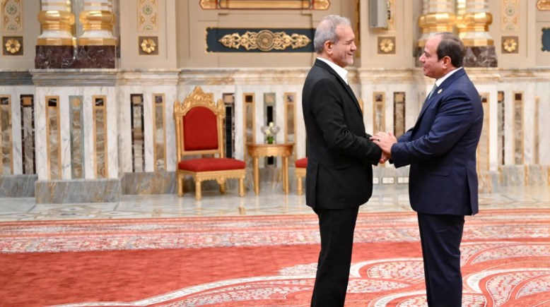 السيسي ونظيره الإيراني مسعود بزشكيان السيسي ونظيره الإيراني مسعود بزشكيان