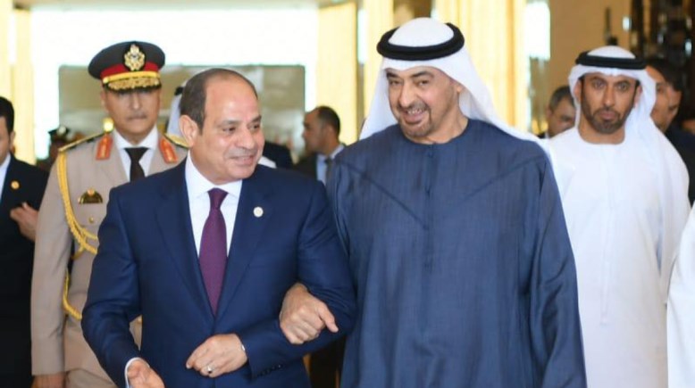 رئيس دولة الإمارات العربية المتحدة،الشيخ محمد بن زايد والرئيس السيسي