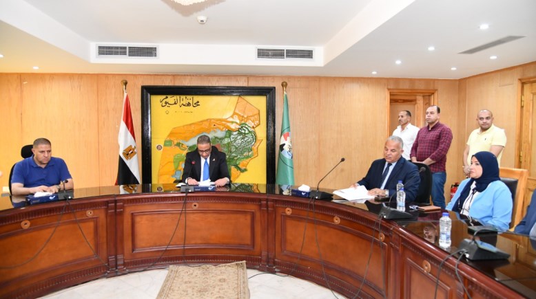 محافظة الفيوم أثناء اعتماد نتيجة الشهادة الإعدادية