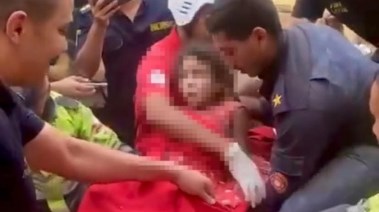 لحظة انتشال الطفلة حور