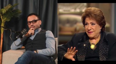 سميحة أيوب والكاتب الصحفي أشرف شرف