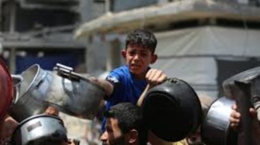 منتظري المساعدات في غزة 