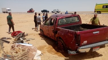  انقلاب سيارة ربع نقل