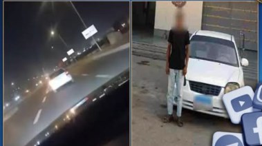 المتهم وبرفقته السيارة 
