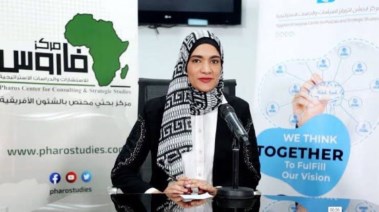 الدكتورة نرمين توفيق، المنسق العام لمركز فاروس للدراسات الأفريقية والاستشارات