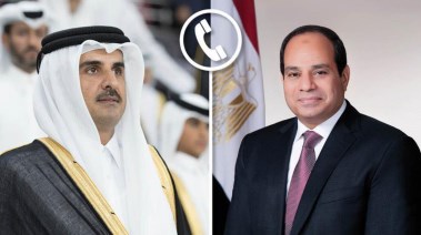 الرئيس عبدالفتاح السيسي وأمير قطر تميم بن حمد آل ثاني