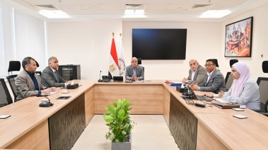 وزير الري والموارد المائية، هاني سويلم خلال الاجتماع