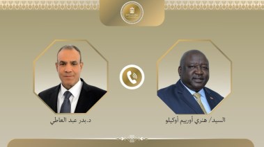  وزير الخارجية والهجرة الدكتور بدر عبد العاطي وزير الدولة للشئون الخارجية في جمهورية أوغندا هنري أورييم أوكيلو
