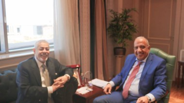 وزير الكهرباء محمود عصمت مع وفد شركة "AMEA POWER"