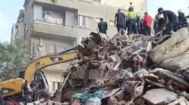 عقار السيدة زينب بعد تحوله إلى ركام