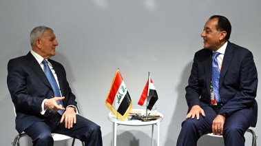 رئيس الوزراء، مصطفى مدبولي خلال لقاءه برئيس جمهورية العراق، عبداللطيف جمال رشيد