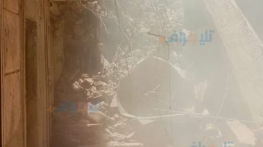 جانب من انهيار عقارات حدائق القبة