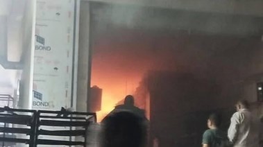 حريق مخبز في صينية الواحات 