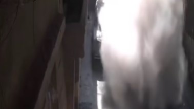 لحظة انهيار عقارين حدائق القبة 